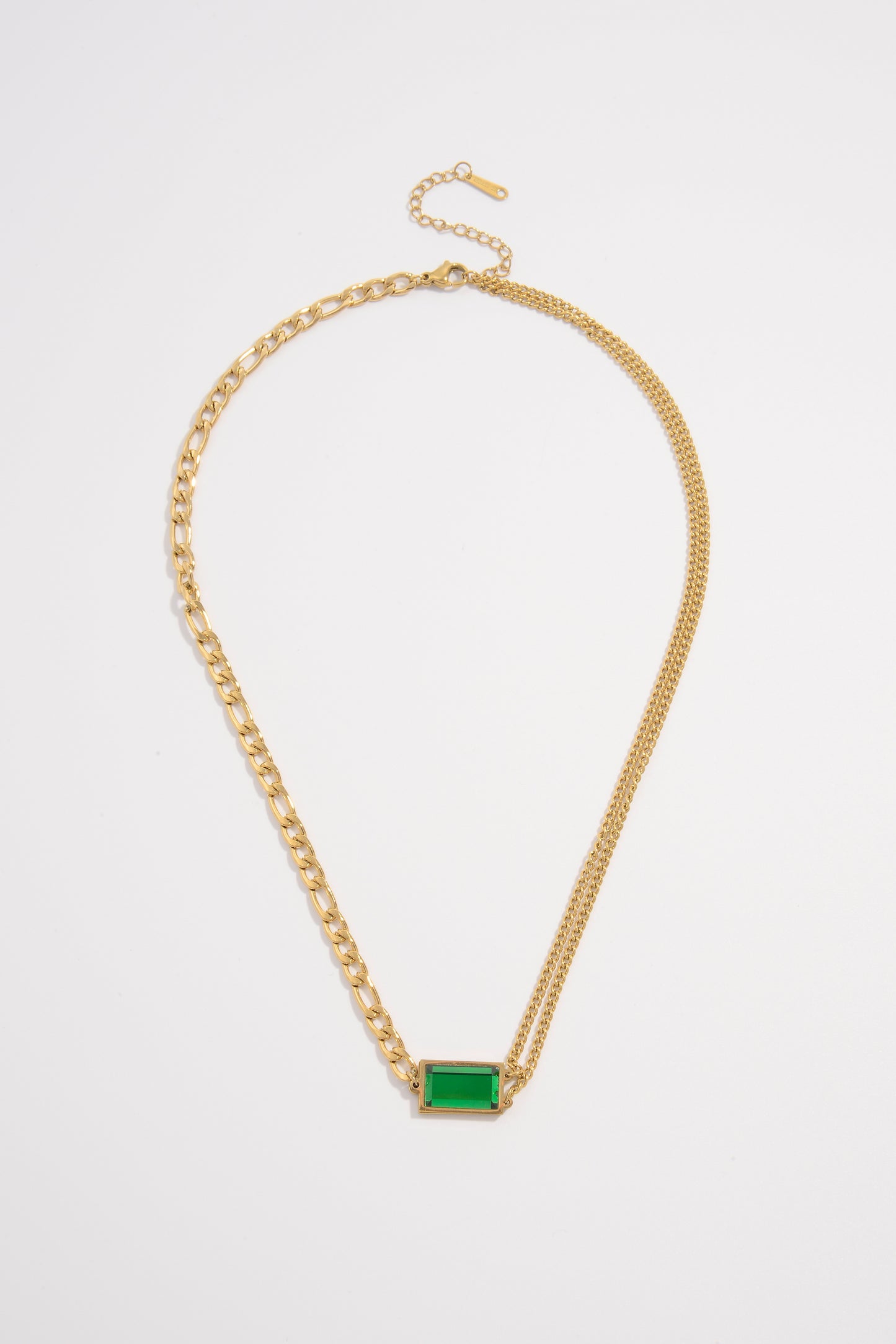 Emerald Fusion Duo Chain Necklace