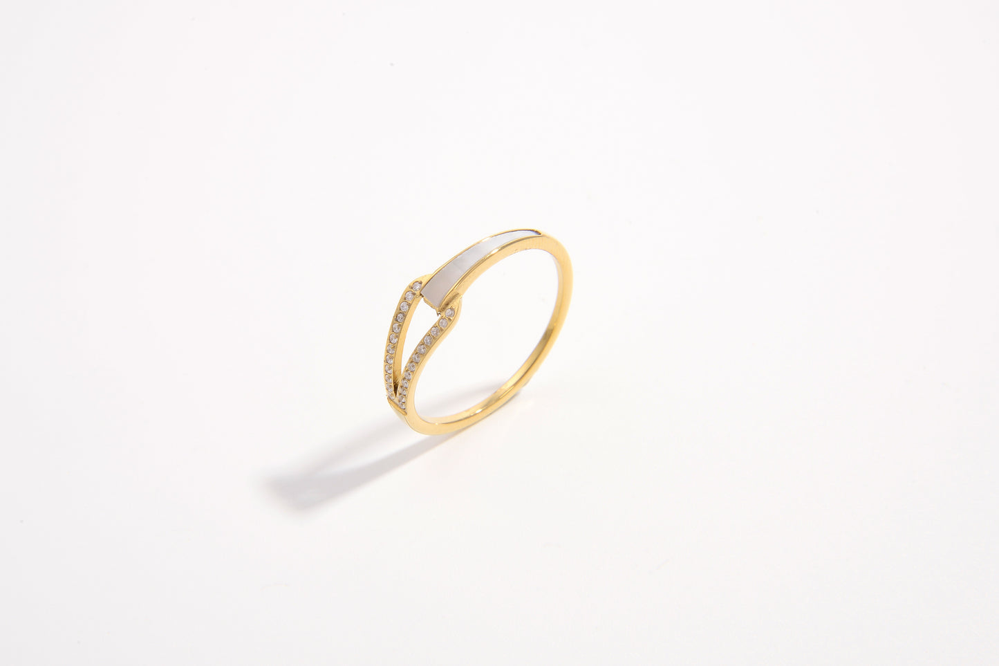 Golden Prism Crystal Ring