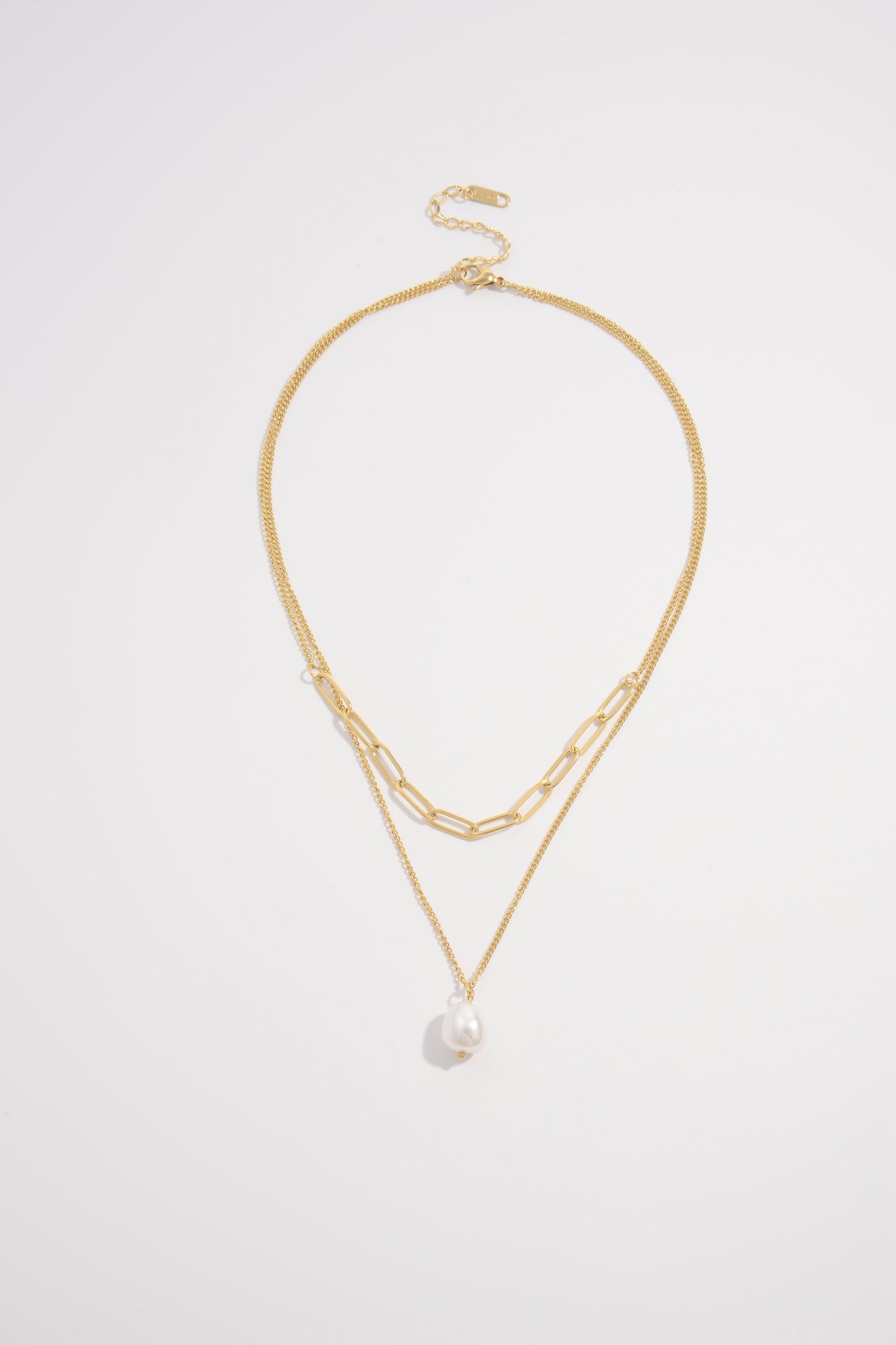 Pearl Symphony Dual-Chain Necklace